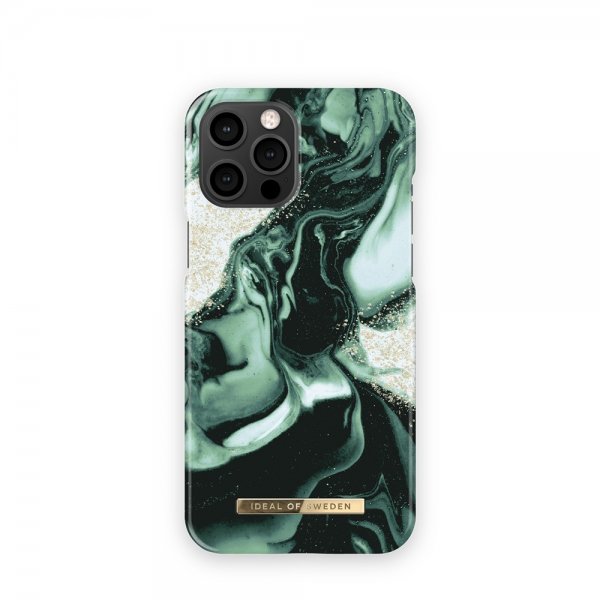 Ideal of Sweden iPhone 13 Pro Max Deksel Fashion Case Golden Olive Marble