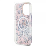 Guess iPhone 13 Pro Max Deksel Flower MagSafe Rosa