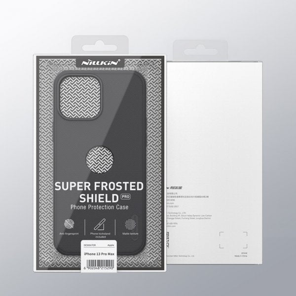 Nillkin iPhone 13 Pro Max Deksel Frosted Shield Logo Cutout Svart