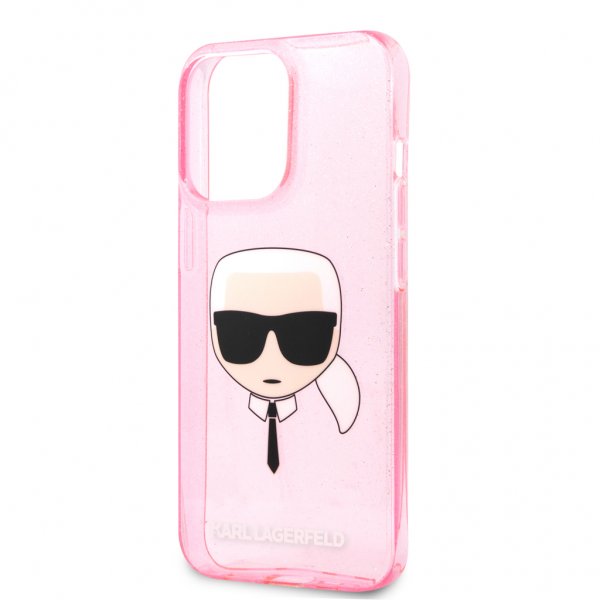 Karl Lagerfeld iPhone 13 Pro Max Deksel Full Glitter Rosa