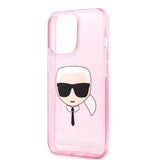 Karl Lagerfeld iPhone 13 Pro Max Deksel Full Glitter Rosa