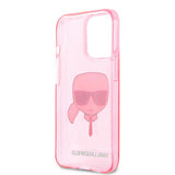 Karl Lagerfeld iPhone 13 Pro Max Deksel Full Glitter Rosa