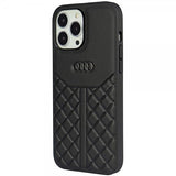 Audi iPhone 13 Pro Max Deksel Genuine Leather Case Svart