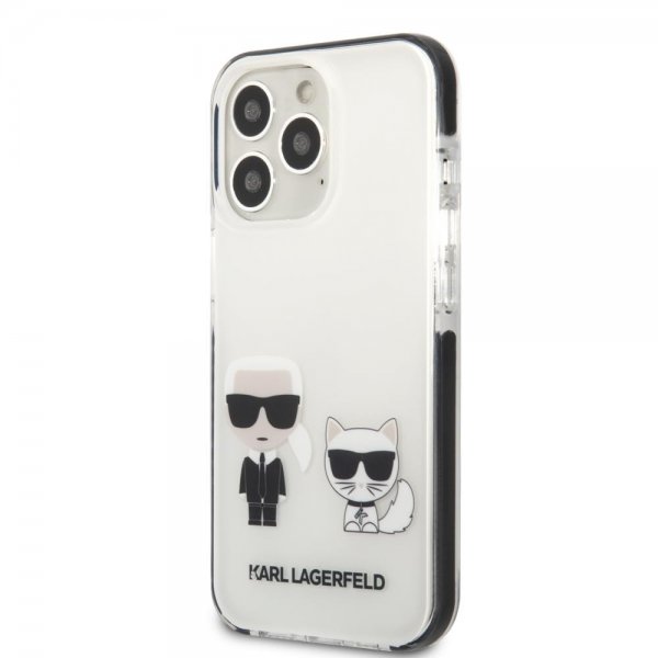Karl Lagerfeld iPhone 13 Pro Max Deksel Karl & Choupette Hvit