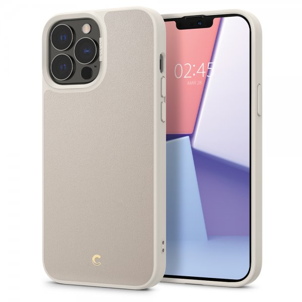 Cyrill iPhone 13 Pro Max Deksel Leather Brick Cream
