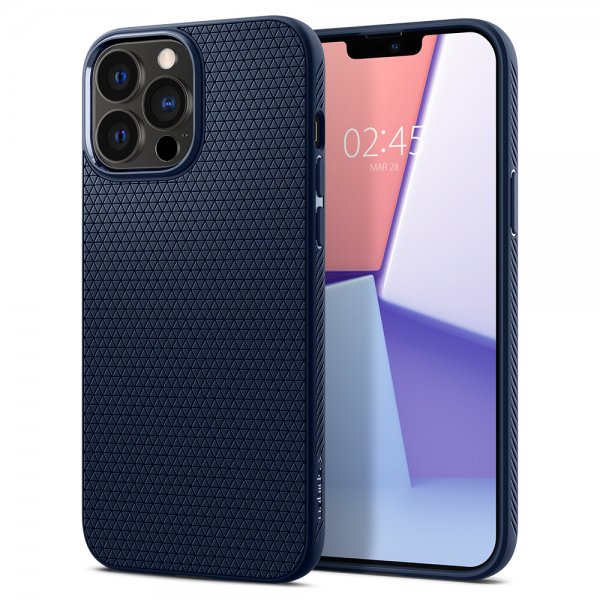 Spigen iPhone 13 Pro Max Deksel Liquid Air Navy Blue