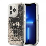 Karl Lagerfeld iPhone 13 Pro Max Deksel Liquid Glitter Gatsby Svart