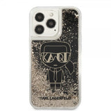 Karl Lagerfeld iPhone 13 Pro Max Deksel Liquid Glitter Gatsby Svart