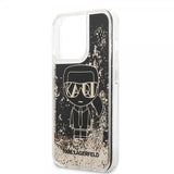 Karl Lagerfeld iPhone 13 Pro Max Deksel Liquid Glitter Gatsby Svart