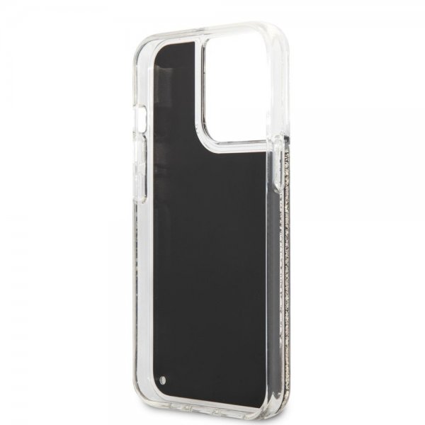 Karl Lagerfeld iPhone 13 Pro Max Deksel Liquid Glitter Gatsby Svart