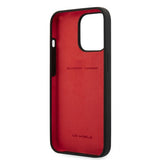 Ferrari iPhone 13 Pro Max Deksel Liquid Silicone Metal Logo Svart