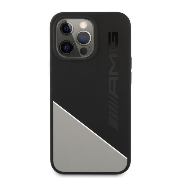 AMG iPhone 13 Pro Max Deksel Liquid Silicone Two Tone Grå