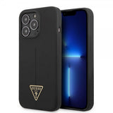 Guess iPhone 13 Pro Max Deksel Metal Triangle Svart
