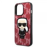 Karl Lagerfeld iPhone 13 Pro Max Deksel Monogram Iconic Patch Rød
