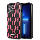Karl Lagerfeld iPhone 13 Pro Max Deksel Monogram Pattern Rosa