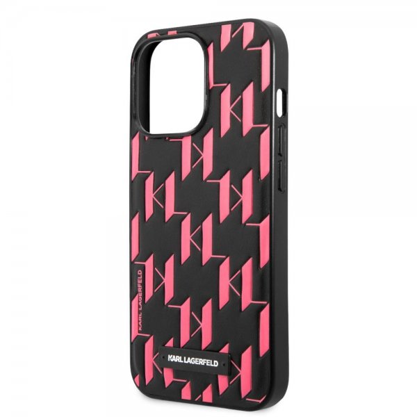 Karl Lagerfeld iPhone 13 Pro Max Deksel Monogram Pattern Rosa