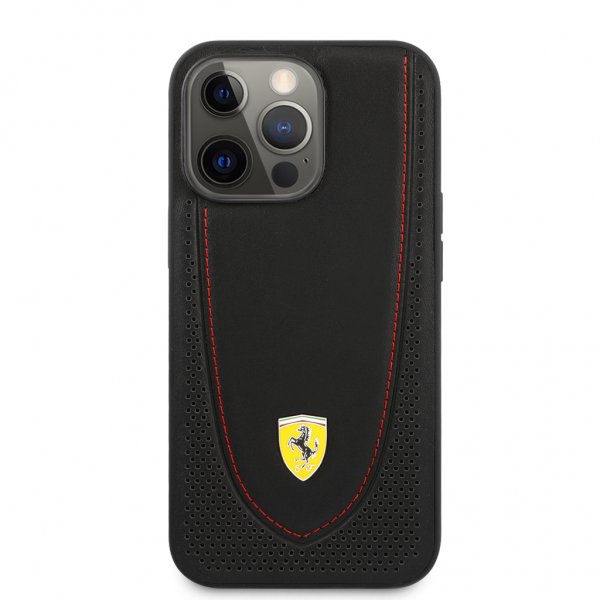 Ferrari iPhone 13 Pro Max Deksel Perforert Svart