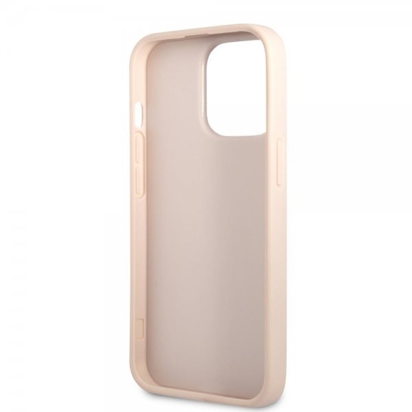 Guess iPhone 13 Pro Max Deksel Printed Stripe Bottom Rosa