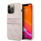 Guess iPhone 13 Pro Max Deksel Printed Stripe Rosa