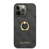 Guess iPhone 13 Pro Max Deksel Ring Stand Grå