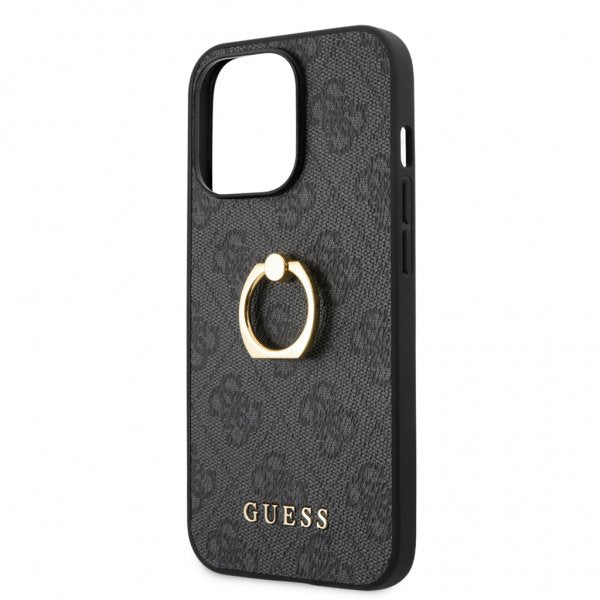 Guess iPhone 13 Pro Max Deksel Ring Stand Grå