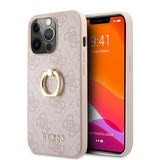 Guess iPhone 13 Pro Max Deksel Ring Stand Rosa