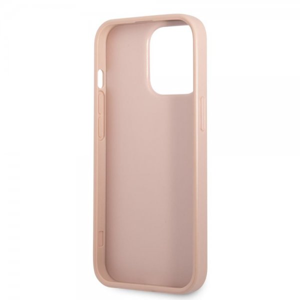 Guess iPhone 13 Pro Max Deksel Saffiano Double Cardslot Rosa