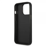 Guess iPhone 13 Pro Max Deksel Saffiano Metal Triangle Svart