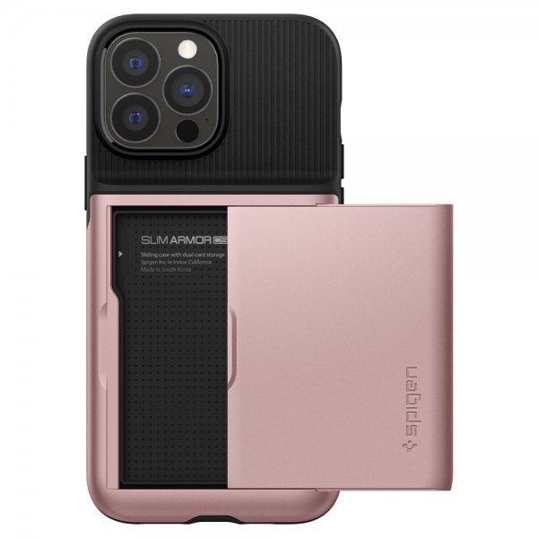 Spigen iPhone 13 Pro Max Deksel Slim Armor CS Rosegull