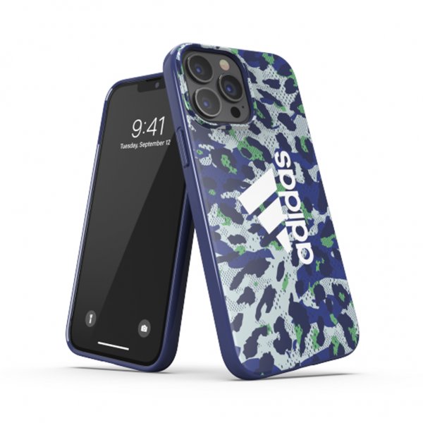 Adidas iPhone 13 Pro Max Deksel Snap Case Leopard Bold Blue