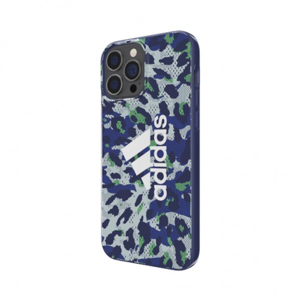 Adidas iPhone 13 Pro Max Deksel Snap Case Leopard Bold Blue