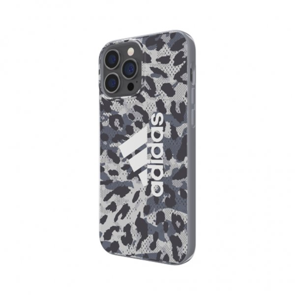 Adidas iPhone 13 Pro Max Deksel Snap Case Leopard Grå