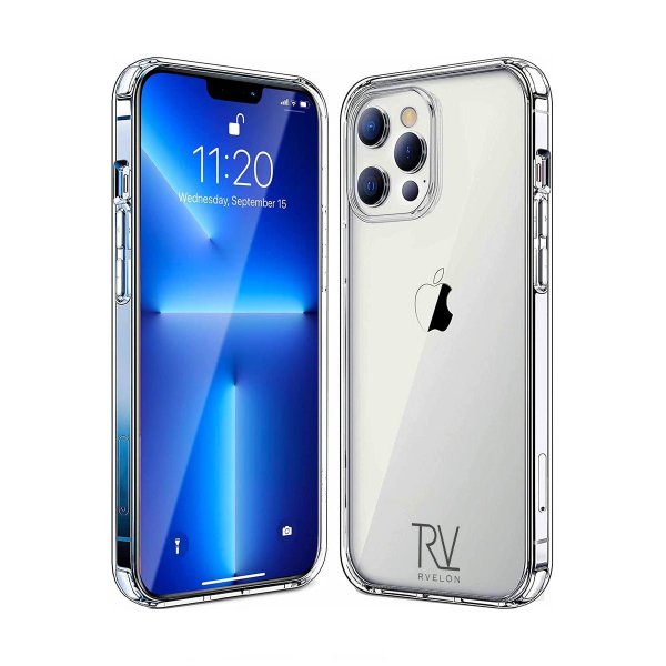 Rvelon iPhone 13 Pro Max Deksel Støtsikker Transparent