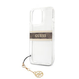 Guess iPhone 13 Pro Max Deksel Stripe Charm Brun