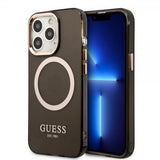 Guess iPhone 13 Pro Max Deksel Translucent MagSafe Svart