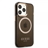 Guess iPhone 13 Pro Max Deksel Translucent MagSafe Svart