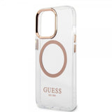 Guess iPhone 13 Pro Max Deksel Transparent MagSafe Gull Transparent