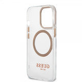Guess iPhone 13 Pro Max Deksel Transparent MagSafe Gull Transparent