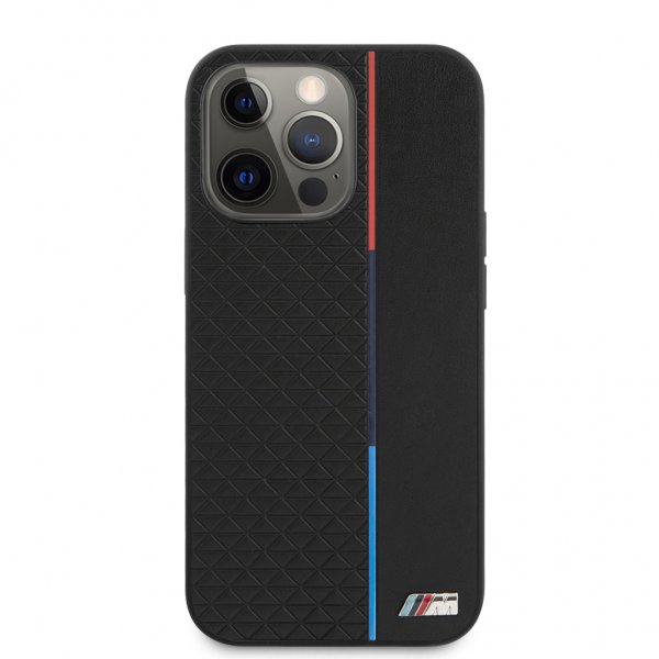 BMW iPhone 13 Pro Max Deksel Triangle Pattern Svart