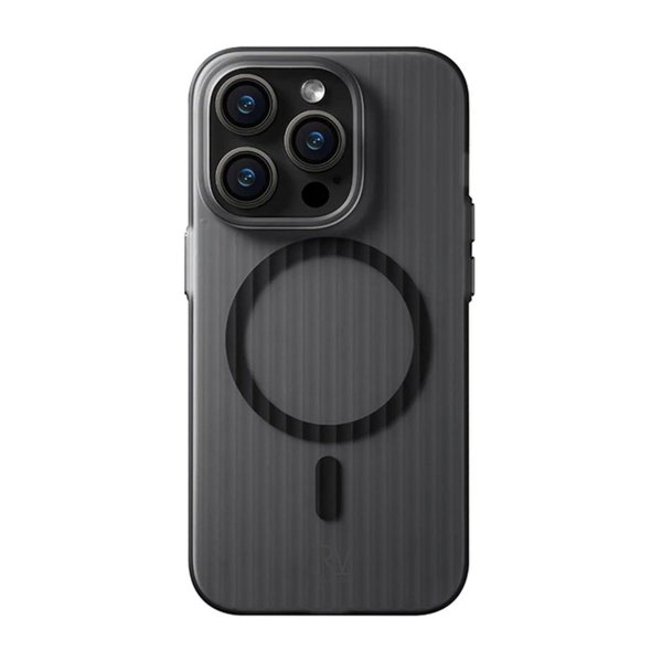 Rvelon iPhone 13 Pro Deksel Korrugerte MagSafe Svart