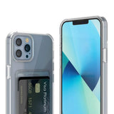 Rvelon iPhone 13 Pro Deksel Kortholder Transparent