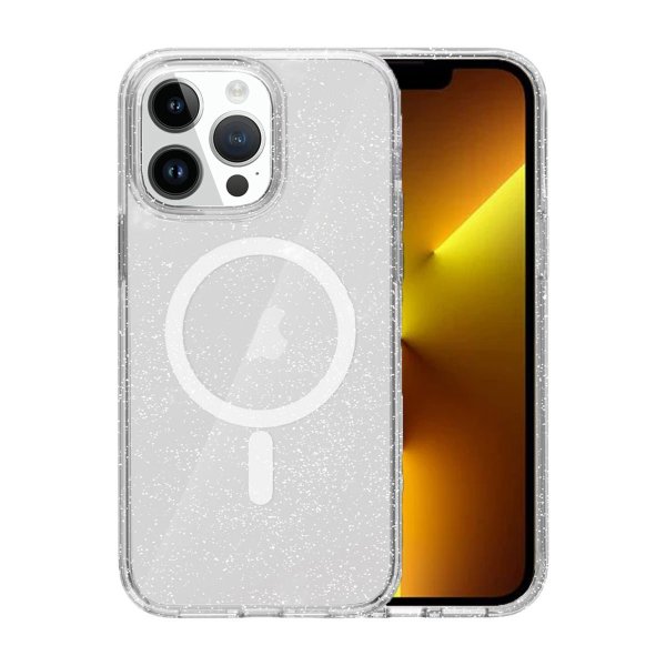 iPhone 13 Pro Deksel Glitter Støtsikker Transparent