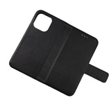 Rvelon iPhone 13 Pro Etui Ekte skinn Kortlommer Svart