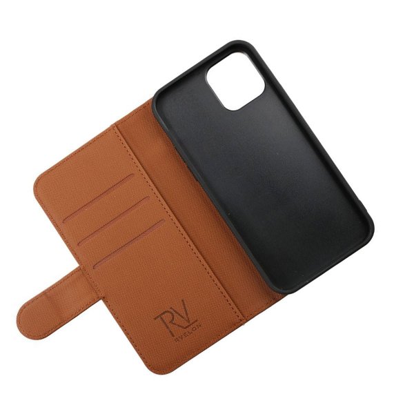 Rvelon iPhone 13 Pro Etui Detachable Wallet Case Brun