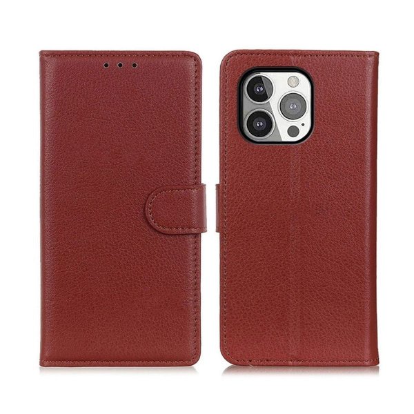 iPhone 13 Pro Etui med Stativ Brun