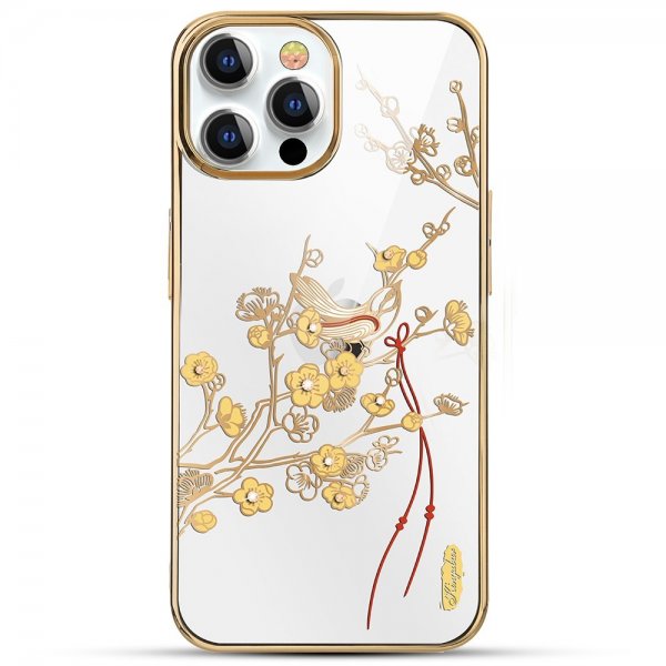 Kingxbar iPhone 13 Pro Deksel Blomstermønster Gul