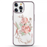 Kingxbar iPhone 13 Pro Deksel Blomstermønster Rosa