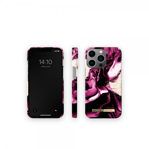 Ideal of Sweden iPhone 13 Pro Deksel Fashion Case Golden Ruby