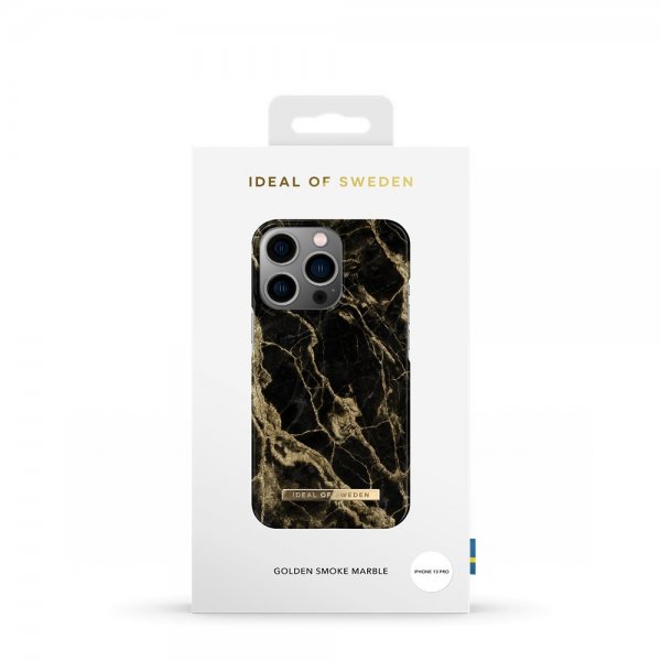 Ideal of Sweden iPhone 13 Pro Deksel Fashion Case Golden Smoke Marble