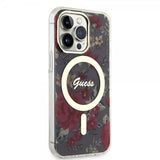 Guess iPhone 13 Pro Deksel Flower MagSafe Kaki